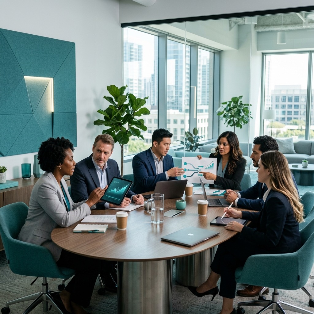 BrightWay Enterprises team meeting